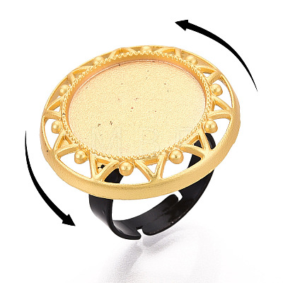 Adjustable Alloy & Iron Bezel Cup Ring Base with Rotatable Tray MAK-T012-12G-1