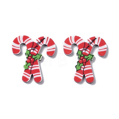 Christmas Style Printed Acrylic Cabochons X-MACR-O045-01F-1