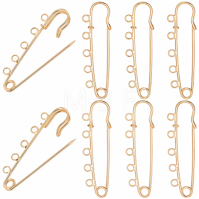 30Pcs Iron Brooch Findings IFIN-SC0002-10A-KCG-1