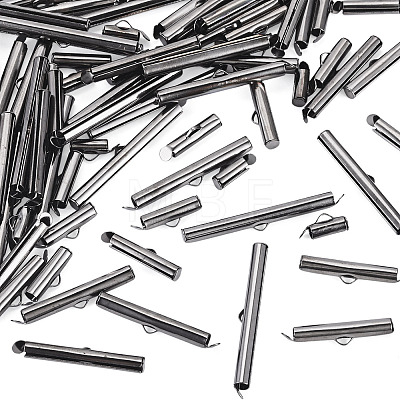 560Pcs 10 Styles Iron Slide On End Clasp Tubes DIY-TA0015-91-1