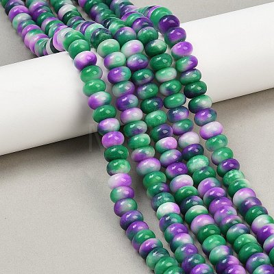 Dyed Natural White Jade Beads Strands G-G107-A25-01-1