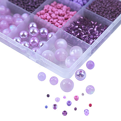 DIY 18 Style Resin & Acrylic Beads Jewelry Making Finding Kit DIY-NB0012-04F-1