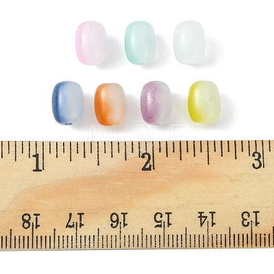 105Pcs 7 Colors Opaque Glass Beads GLAA-FS0001-43-1