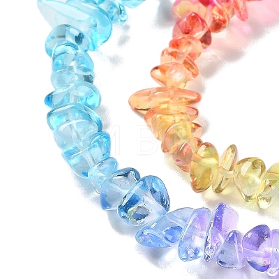 Spray Painted Transparent Glass Beads Strands GLAA-P060-01A-15-1