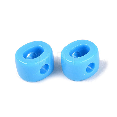 Opaque Acrylic European Beads OACR-M027-01O-07-1