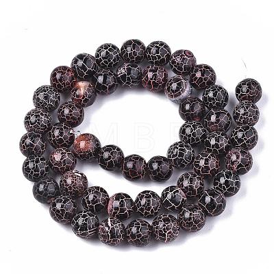 Natural Fire Crackle Agate Beads Strands G-T125-22D-1