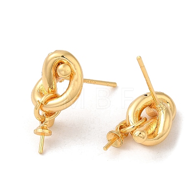 Brass Stud Earring Findings KK-M270-28G-1