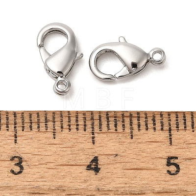 Rack Plating Brass Lobster Claw Clasps KK-F090-27P-01-1