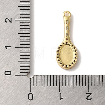 Rack Plating Brass Micro Pave Cubic Zirconia Pendants KK-A229-22G-1