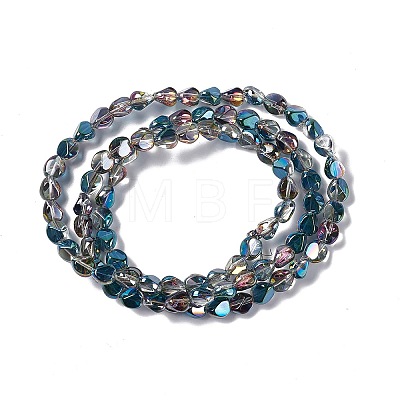 Electroplate Glass Beads Strands EGLA-L038-HR01-1