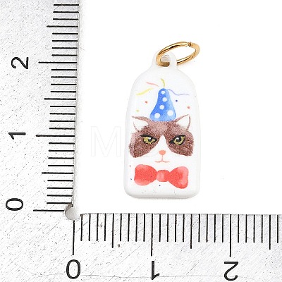 304 Stainless Steel Enamel Pendants STAS-C169-01E-1