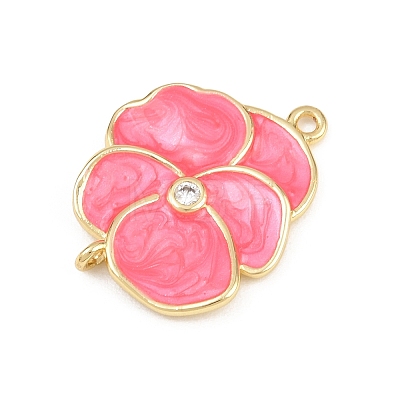Brass Enamel Connector Charms KK-L275-57G-01-1