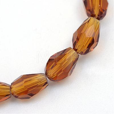 Transparent Glass Bead Strands GLAA-R168-5x7-01B-1