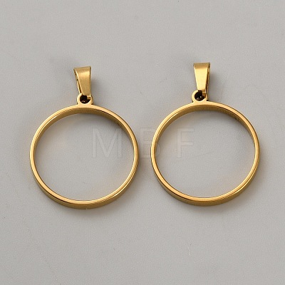 Stainless Steel Open Back Bezel Pendant Cabochon Settings STAS-WH0033-58G-1