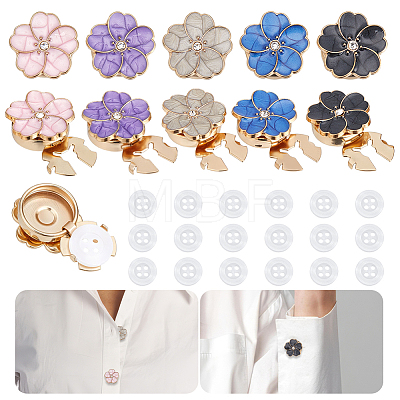 Flower Alloy Enamel Cufflinks BUTT-NB0002-21-1