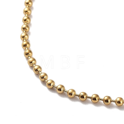 Ion Plating(IP) 304 Stainless Steel Ball Chain Necklace X-NJEW-D045-03G-1