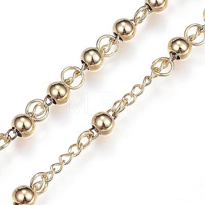 304 Stainless Steel Rosary Bead Necklaces NJEW-D285-42G-1