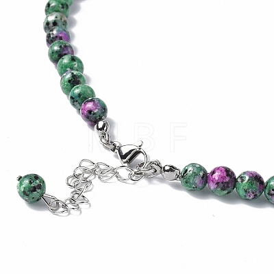 Gemstone & Natural Pearl & Glass Beaded Necklace with 304 Stainless Steel Clasp for Women NJEW-F302-05-1