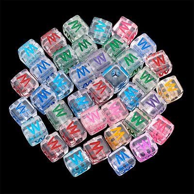 50Pcs Acrylic European Beads MACR-TADJ0001-13W-1