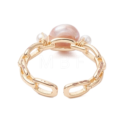 Brass Cuff Rings for Women RJEW-JR00809-1