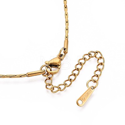 1.2MM 304 Stainless Steel Boston Link Chain Necklaces X-NJEW-N058-08G-1