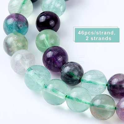 Olycraft Natural Fluorite Beads G-OC0001-75-1