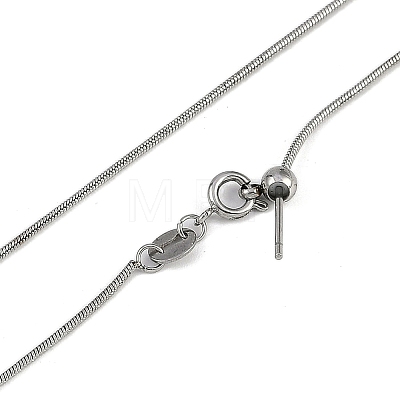 201 Stainless Steel Round Snake Chain Necklaces NJEW-H042-04P-01-1