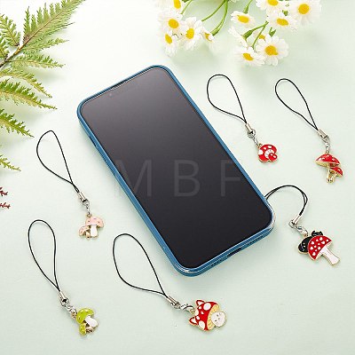 Alloy Enamel Mobile Strap HJEW-SW00022-02-1