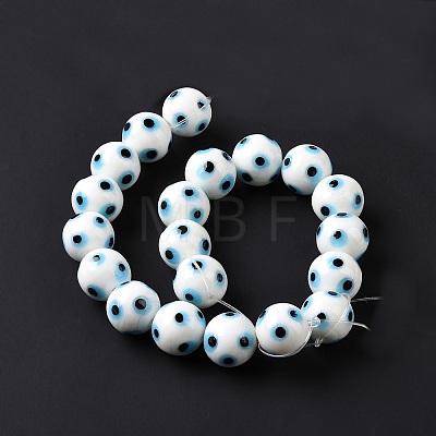 Handmade Evil Eye Lampwork Beads Strands LAMP-F027-03-1