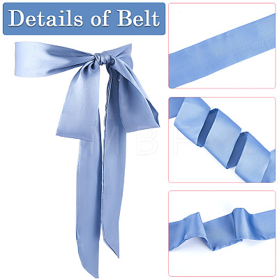 Long Thin Chiffon Silk-like Chain Belts for Women Girls AJEW-WH20001-48A-1