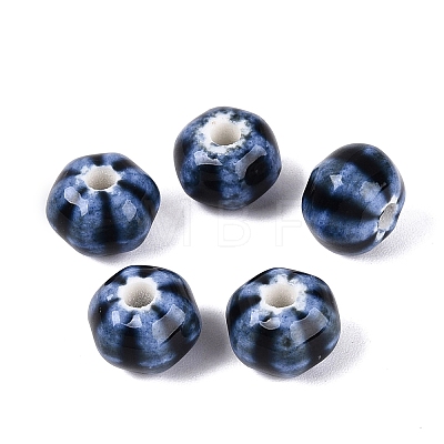 Vintage Handmade Porcelain Beads PORC-Q006-07T-1