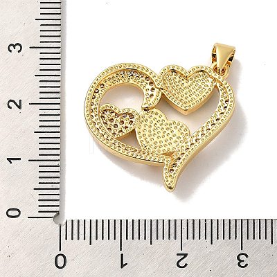 Rack Plating Brass Micro Pave Cubic Zirconia with Synthetic Opal Pendants KK-D088-20G-1