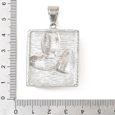304 Stainless Steel Pendants STAS-F363-13GP-1