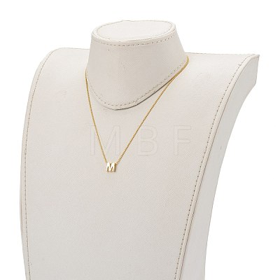 Brass Initial Pendant Necklaces NJEW-JN03330-02-1