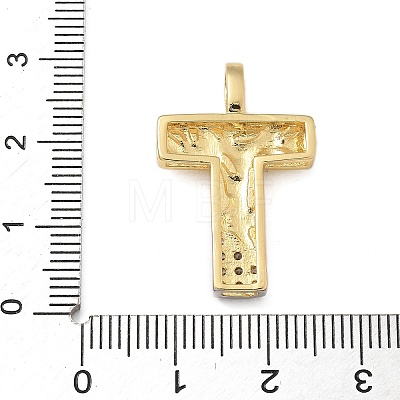 Brass Micro Pave Cubic Zirconia Pendants KK-B126-02G-T-1