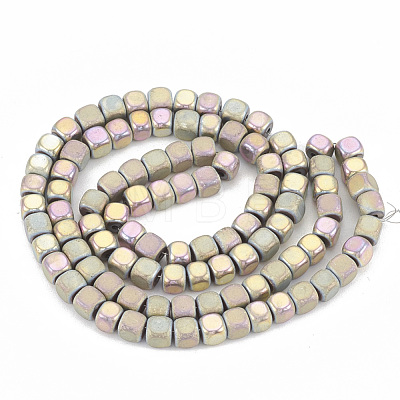 Electroplate Non-magnetic Synthetic Hematite Beads Strands G-N0318-39-E-1