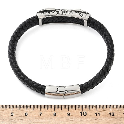 Braided Microfiber Leather Cord Bracelets BJEW-D304-09AS-1