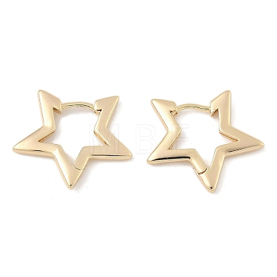 Brass Hoop Earrings EJEW-D320-17G-1