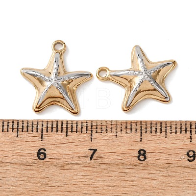 Two-Tone 304 Stainless Steel Pendants STAS-A141-01GP-1