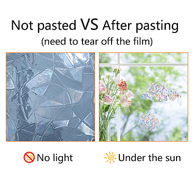 Waterproof PVC Colored Laser Stained Window Film Adhesive Stickers DIY-WH0256-070-1