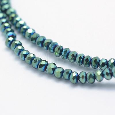 Electroplate Glass Beads Strands EGLA-J144-FP-A05-1