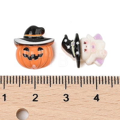 Halloween Theme Opaque Resin Cabochons CRES-M037-06-1