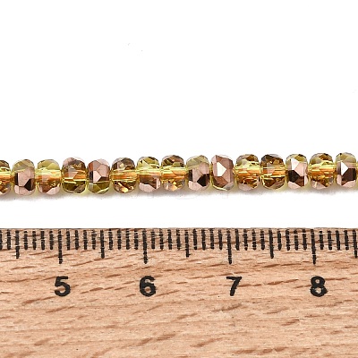 Electroplate Glass Beads Strands GLAA-Q105-03-06-1
