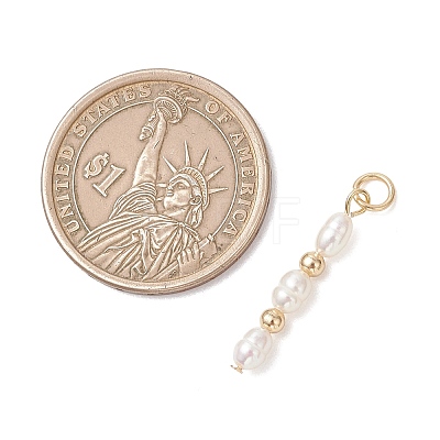 3Pcs 3 Styles Natural Cultured Freshwater Pearl Pendants PALLOY-JF05069-1