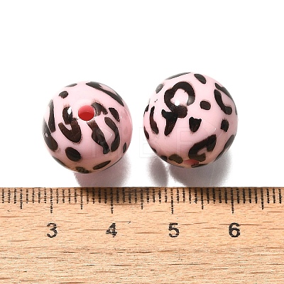 Printed Opaque Acrylic Beads OACR-S043-07E-1