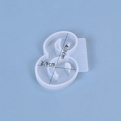 Letter DIY Silicone Molds X-DIY-I034-08E-1