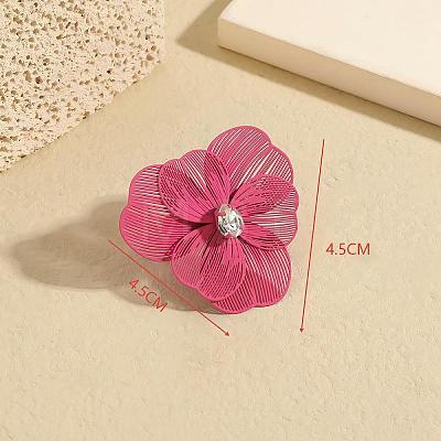 Zinc Alloy Rhinestone Cuff Open Rings for Women MI0617-1-1