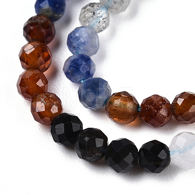 Natural & Synthetic Mixed Gemstone Beads Strands G-D080-A01-02-13-1