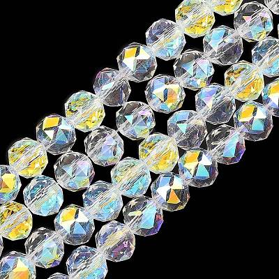 Electroplate Transparent Glass Beads Strands LS-GLAA-H040-01H-1