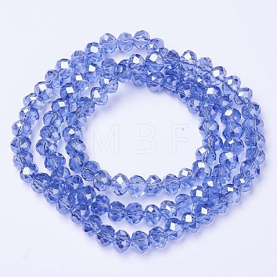 Electroplate Glass Beads Strands EGLA-A034-T6mm-A17-1